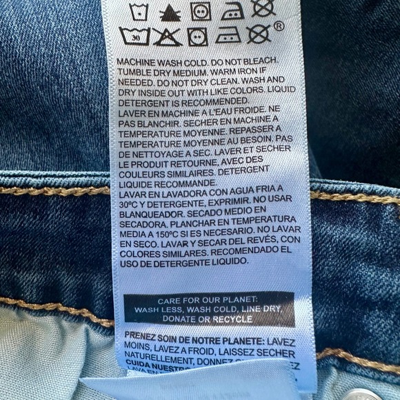 Denizen from Levi's Mid Rise Slim Blue Stretch Skinny Jeans Size 16 - Picture 6 of 7